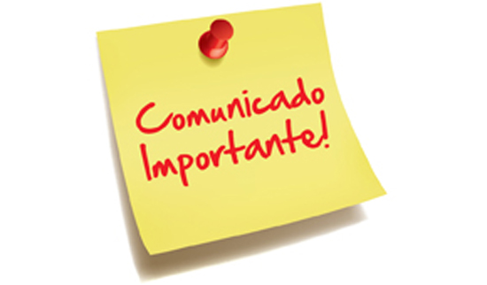 Comunicado à Comunidade de Sabará