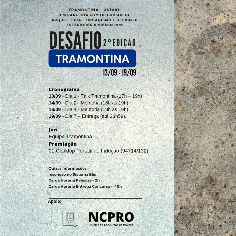 Univali e Tramontina promovem concurso com estudantes de arquitetura e design de interiores 
