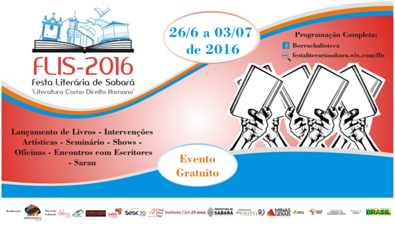 Está chegando a Festa Literária de Sabará