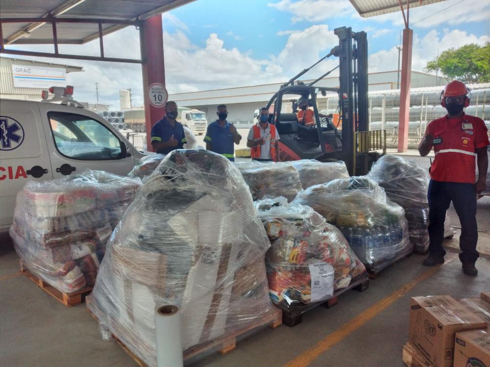 Belgo Bekaert doou mais de 65 toneladas de alimentos às vítimas das chuvas no Brasil