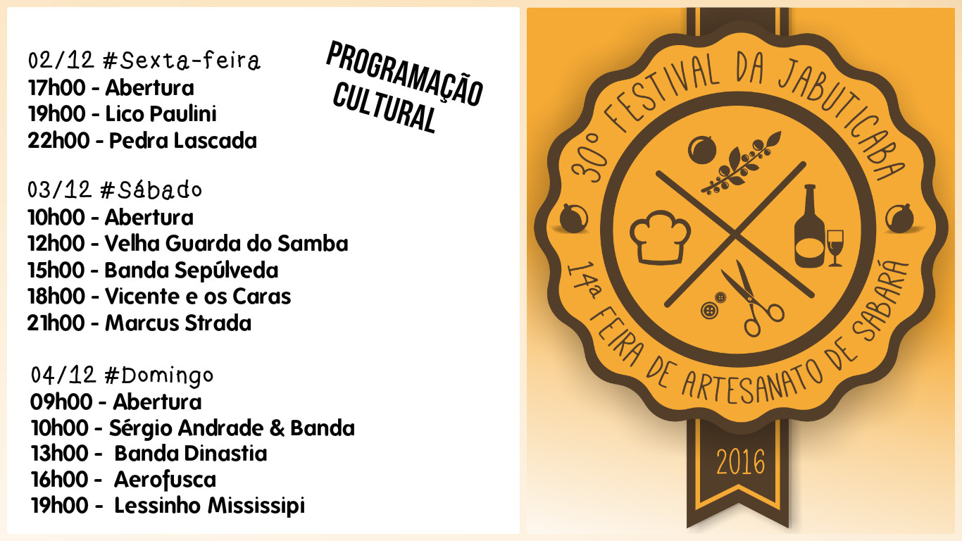 Sabará se prepara para a 30ª edição do Festival de Jabuticaba & Artesanato
