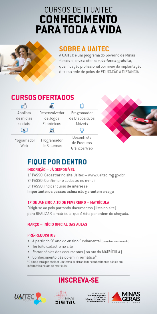 Uaitec mais do que cursos, oferece crescimento profissional 