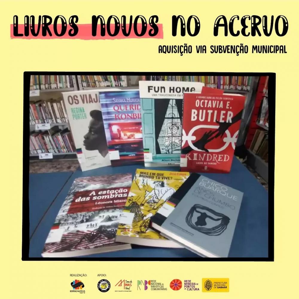 Borrachalioteca adquire novos livros de diversos gêneros literários