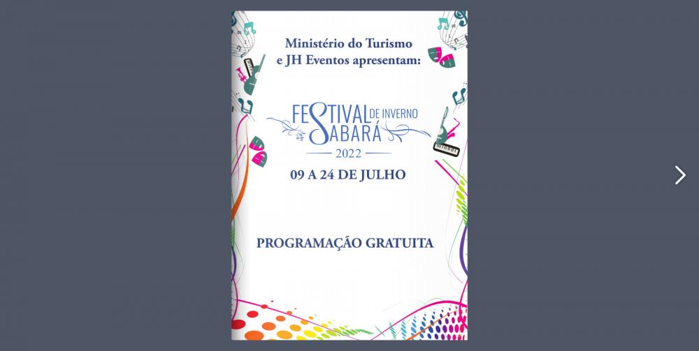 Festival de Inverno em Sabará acontecerá de 9 a 27 de julho