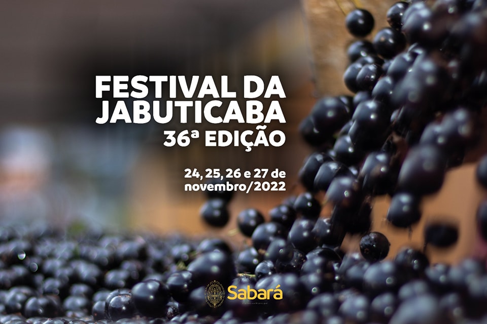 36ª Edição do Festival da Jabuticaba de Sabará será realizada entre os dias 24 e 27 de novembro de 2022