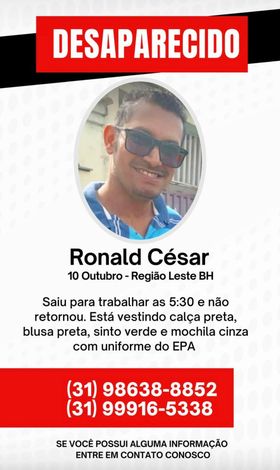 Familiares pedem ajuda para encontrar morador de Sabará desaparecido