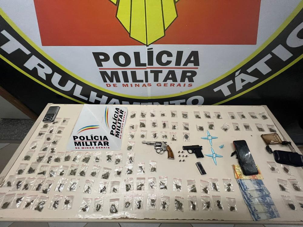 Homem é preso por tráfico Ilícito de drogas e porte Ilegal de arma de fogo no bairro Novo Alvorada