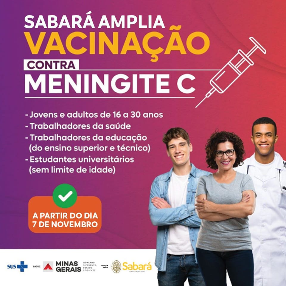 Sabará amplia imunização contra meningite C