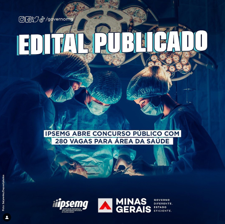 Ipsemg abre concurso público com 280 vagas