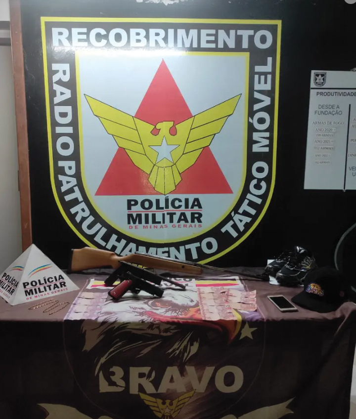 Homens assaltam loja no centro de Sabará, mas são presos em flagrante pela Polícia Militar