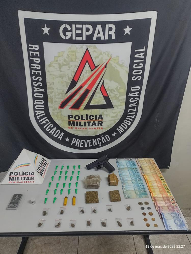Estuprador é preso com réplica de arma de fogo e drogas em Sabará