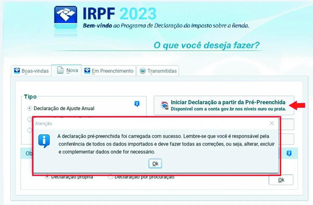 Declaração pré-preenchida está mais completa