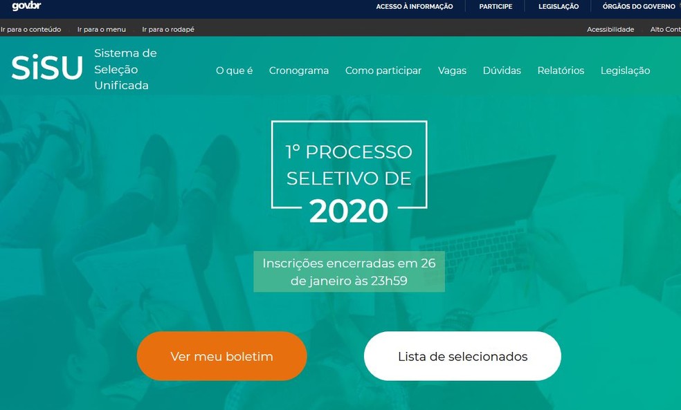 Divulgação da lista de espera do Sisu ocorrerá na segunda, 10