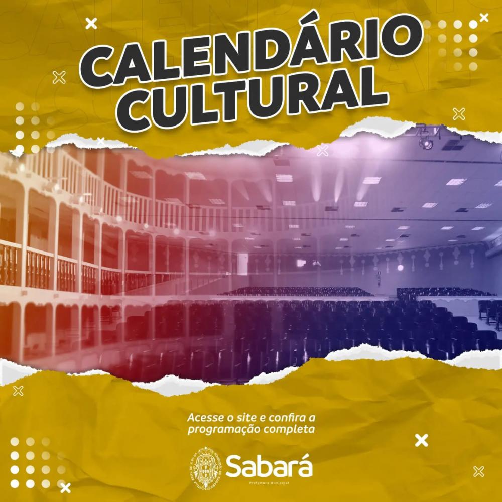 Prefeitura de Sabará divulga calendário de eventos de abril e maio