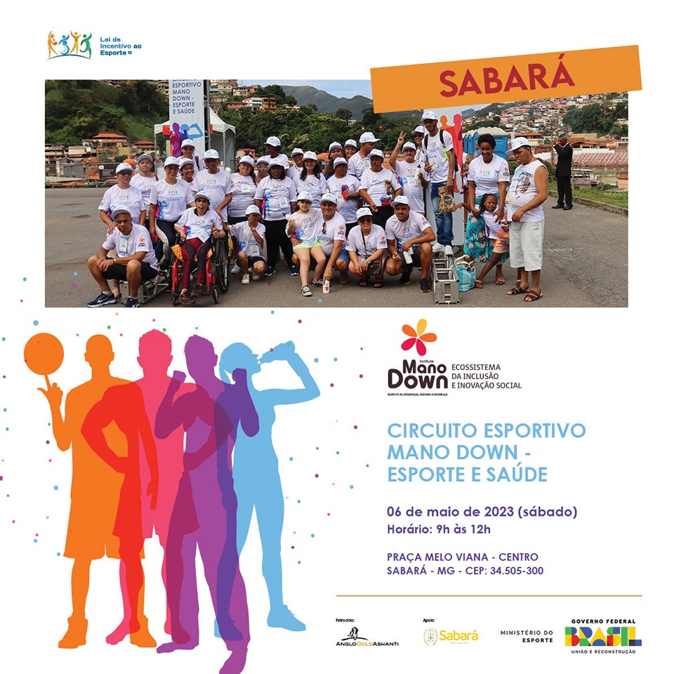 Sabará recebe a segunda etapa do Circuito Esportivo Mano Down pela inclusão