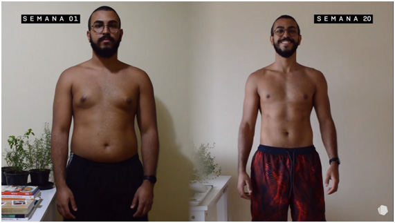 Carioca emagrece 14kg e define músculos treinando pelo celular
