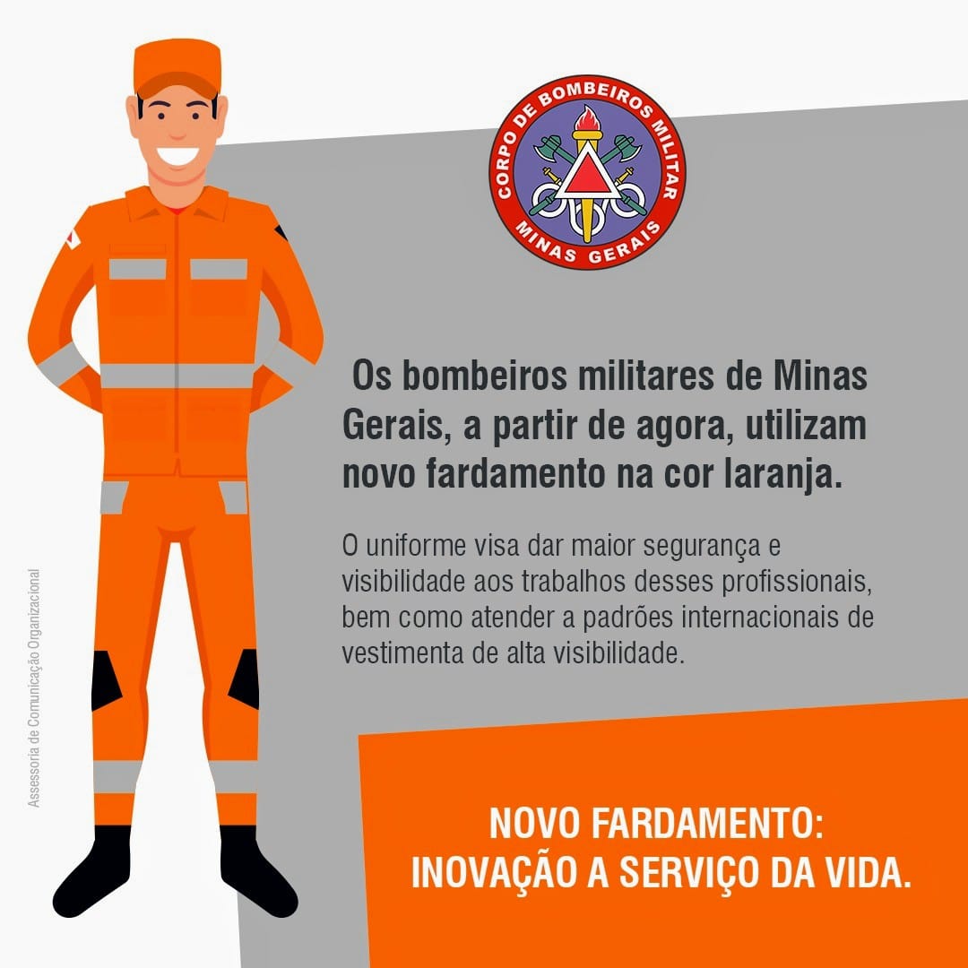 Uniformes de Bombeiros de MG ganham nova cor para melhorar visibilidade nas ocorrências 