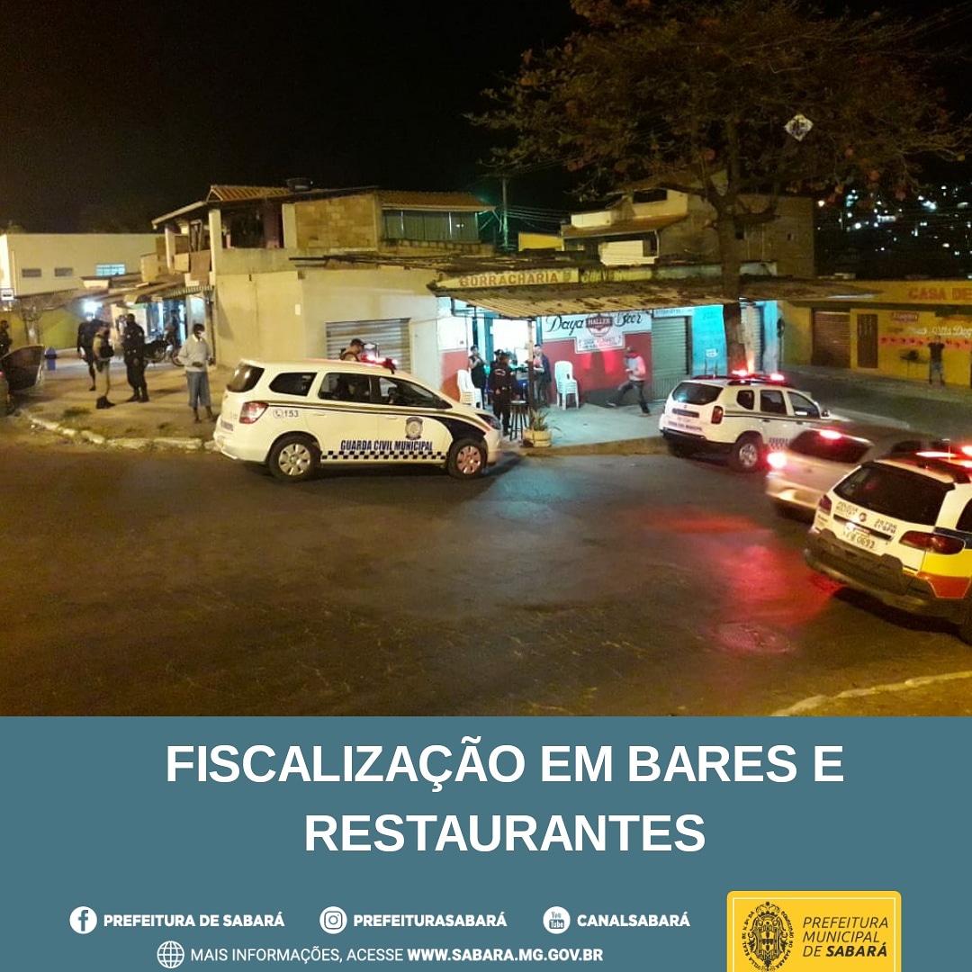 Bares e Restaurantes são fiscalizados