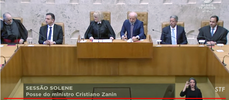 Assista ao vivo a posse de Cristiano Zanin como ministro do STF