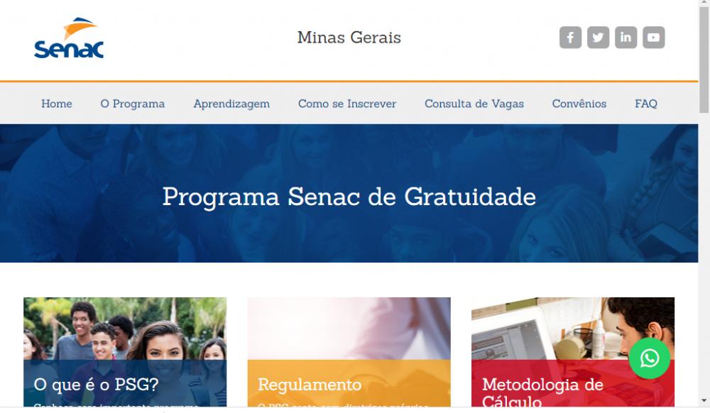 Inscrições abertas para cursos gratuitos do Senac em Belo Horizonte, Betim e Contagem 