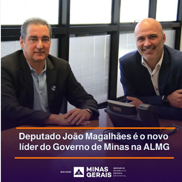 Deputado João Magalhães será o novo Líder de Governo junto ao parlamento mineiro