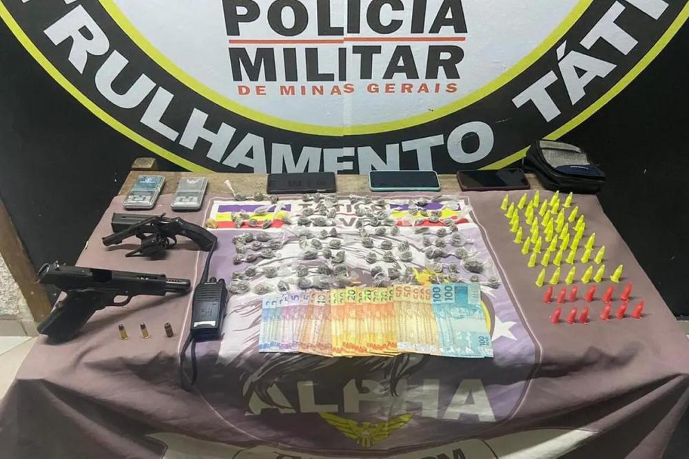 Operação Policial prende seis suspeitos com armas e drogas no bairro Cabral em Sabará
