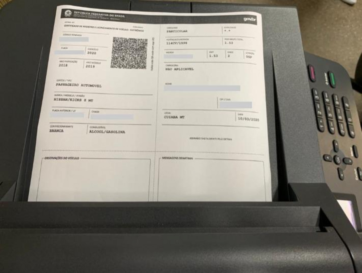 Proprietários de veículos registrados em Minas já podem imprimir o CRLV em casa