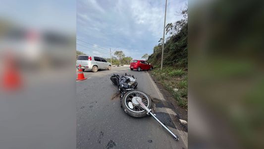 Motorista embriagado provoca acidente e deixa motociclista ferido em Sabará