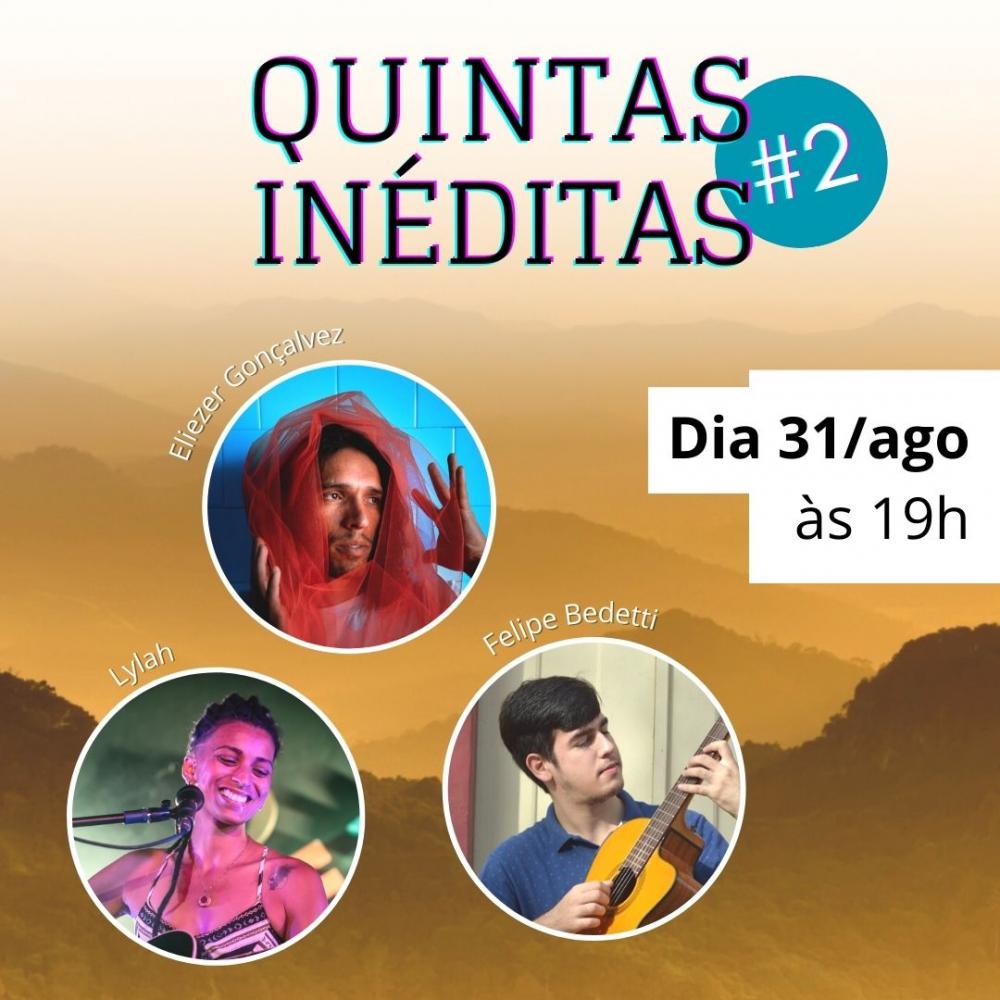 Segunda edição do sarau Quintas Inéditas é nesta quinta-feira, com entrada gratuita e três atrações em Sabará 