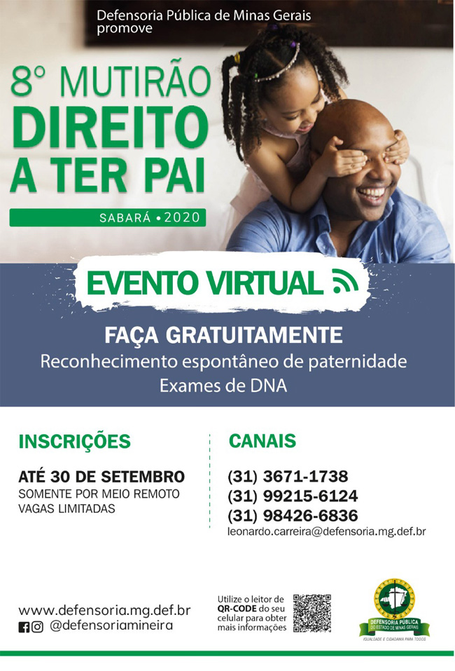 Edição do Mutirão Direito a Ter Pai acontece também em Sabará