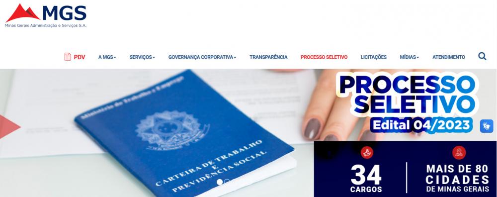 Inscrições abertas para Processo Seletivo MGS 04/23