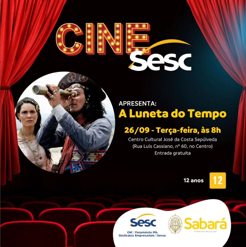 Projeto CINE SESC traz sessões gratuitas de cinema em Sabará