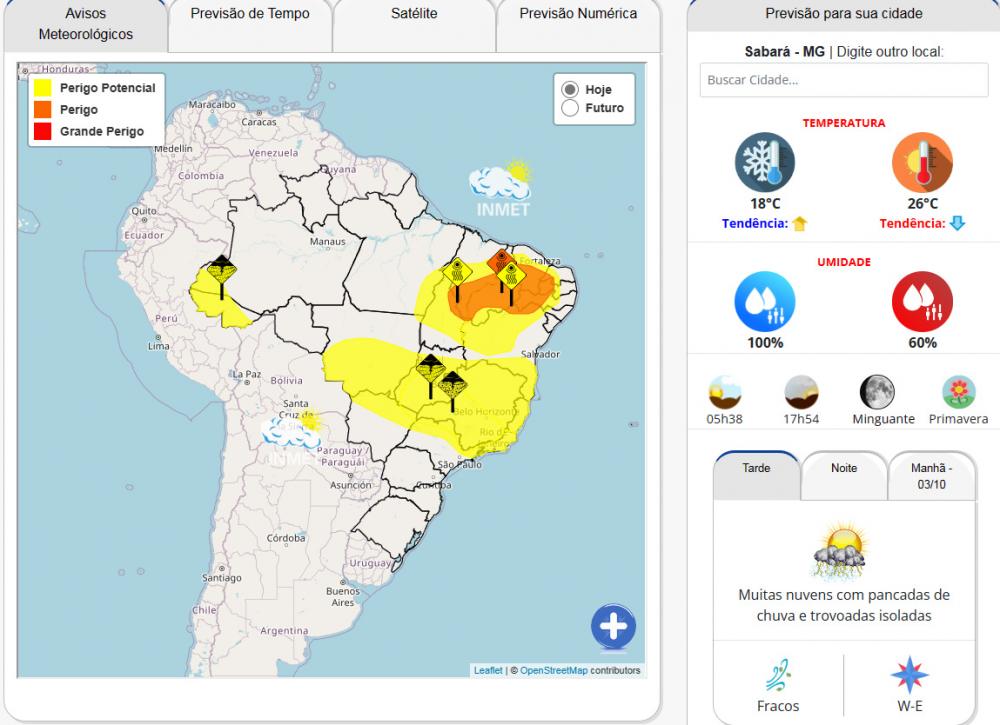 Sabará e mais de 500 cidades mineiras estão sob alerta para queda de granizo