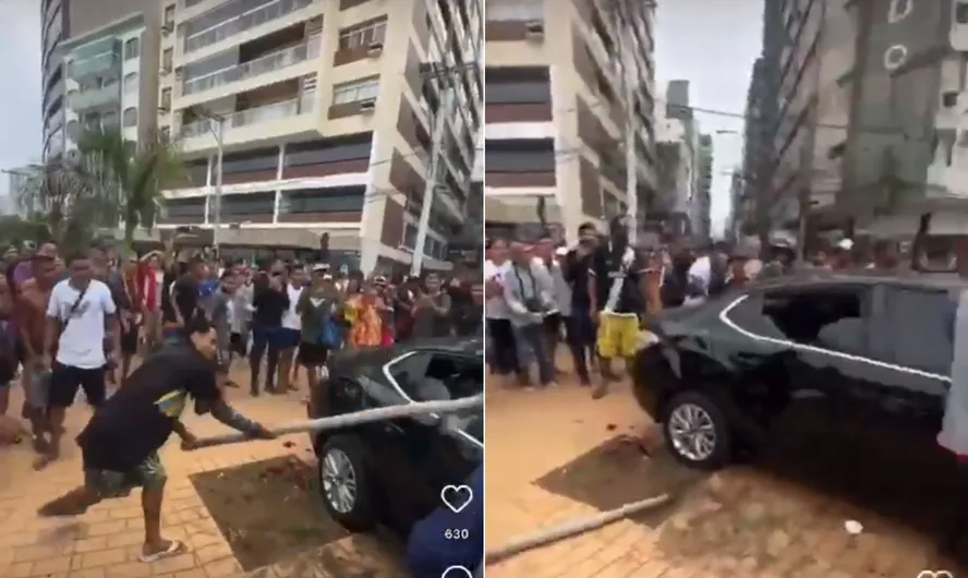 Carro do influencer digital conhecido como Sheik fica destruído após ele propor uma “prova de resistência” 