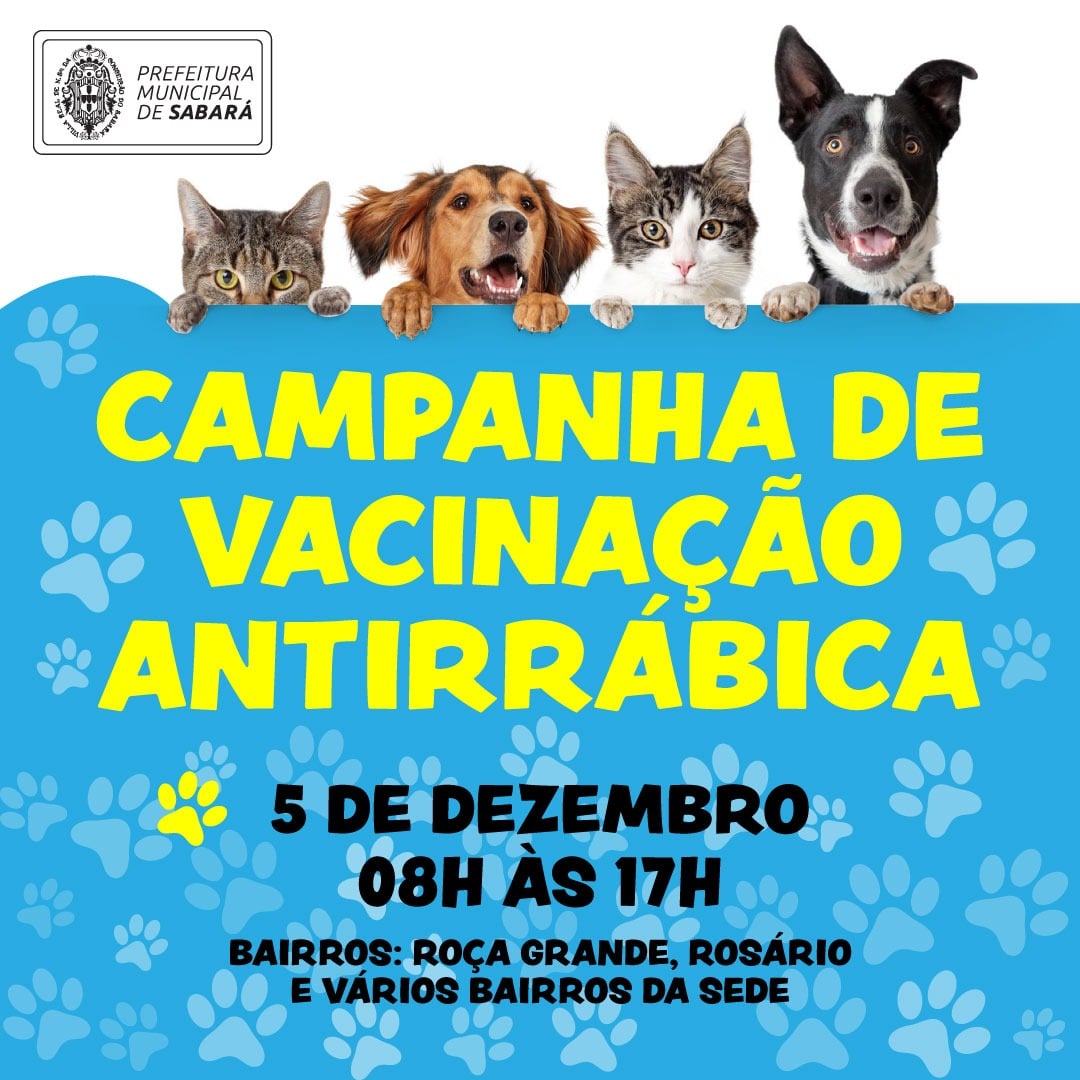 2ª ETAPA DA CAMPANHA DE VACINAÇÃO ANTIRRÁBICA