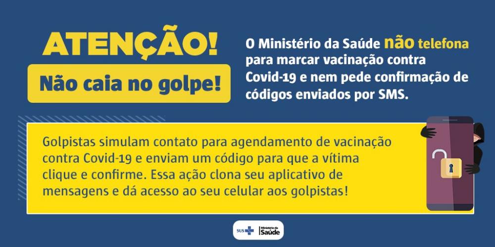 Estado alerta sobre golpes na vacinação de covid-19
