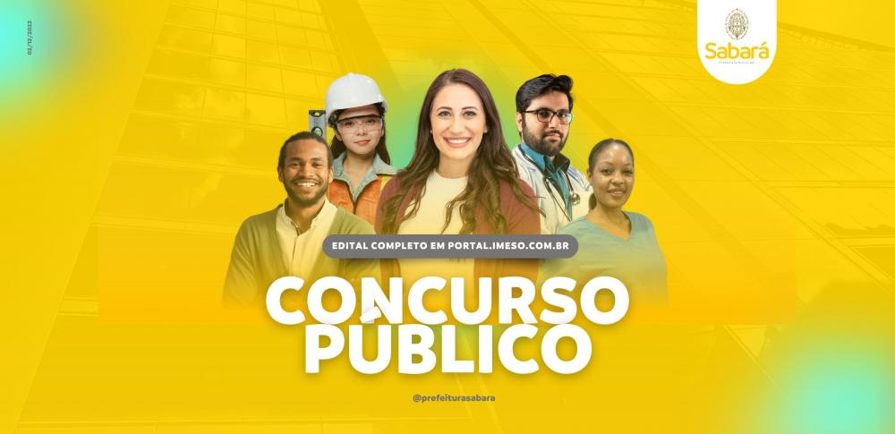 Inscrições abertas para concurso em Sabará com 590 oportunidades