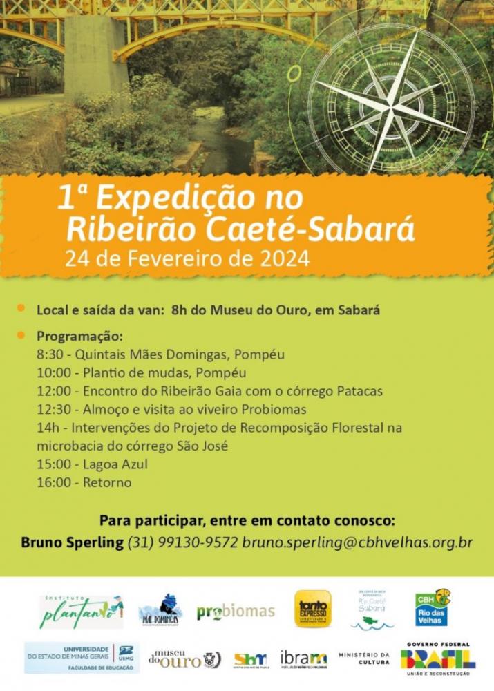 Primeira Expedição na Bacia do Ribeirão Caeté-Sabará: Conhecendo um pouco mais da bacia e dos projetos que nela atuam