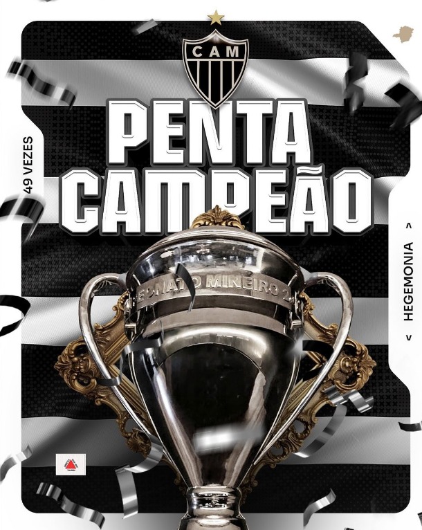 Atlético é Pentacampeão Mineiro. 