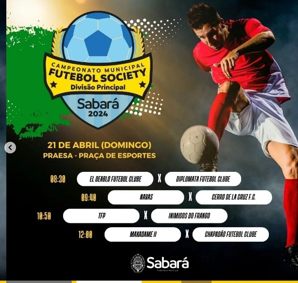 Prefeitura de Sabará realiza mais uma edição do Campeonato Municipal de Futebol Society, divisão principal