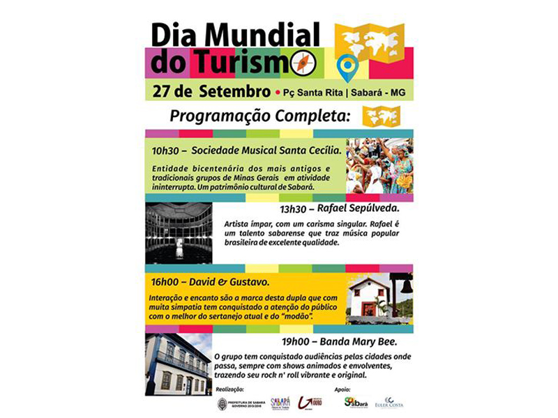 Dia Mundial do Turismo será comemorado com feira de produtos sabarenses