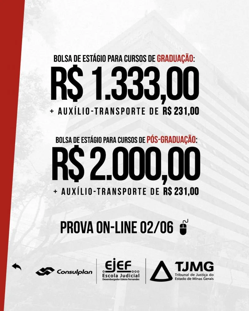  “Seleção pública TJMG: última semana para inscrições”