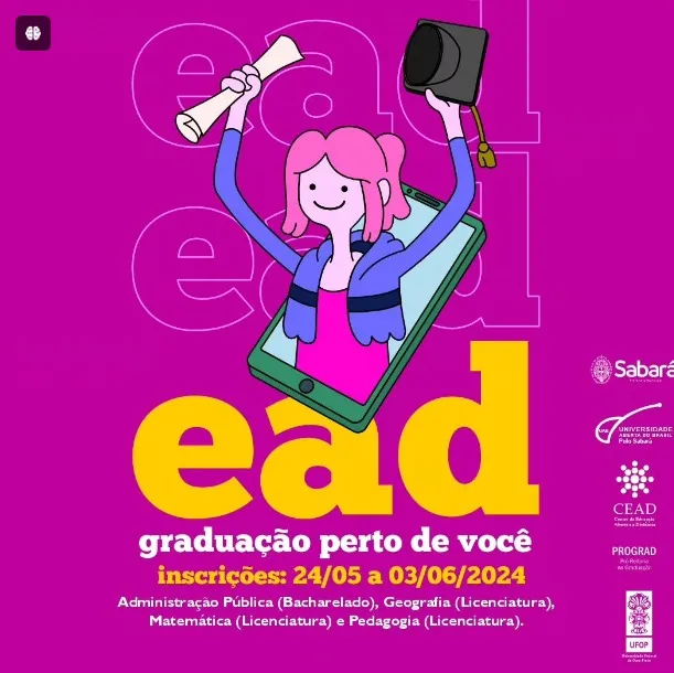 Educação: UFOP oferece 60 vagas em cursos de Administração Pública e Pedagogia no Polo Sabará
