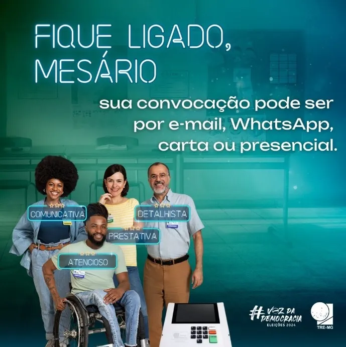Convocação de mesários para as eleições municipais de 2024 em Sabará