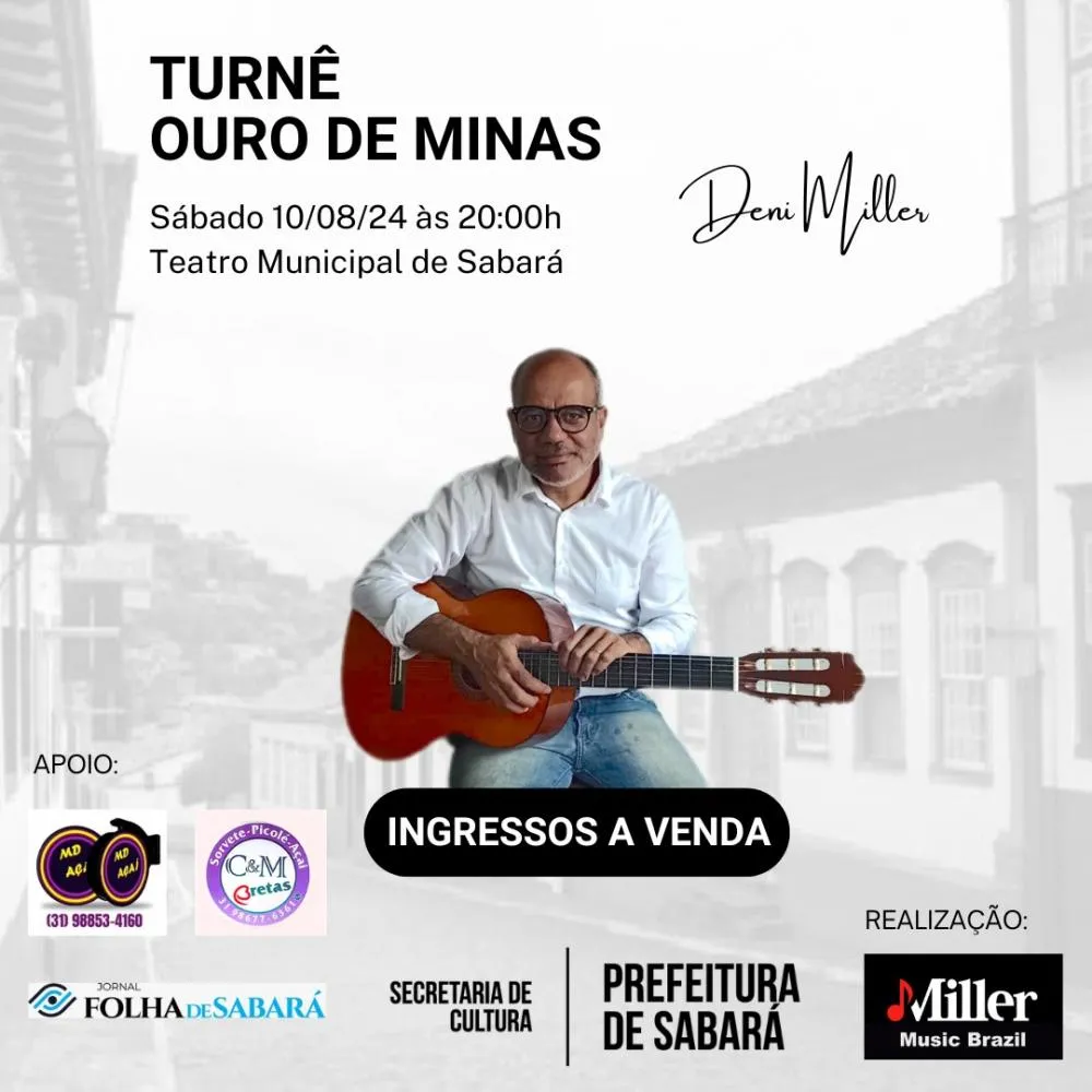 Deni Miller lança seu primeiro EP "Ouro de Minas" em Sabará