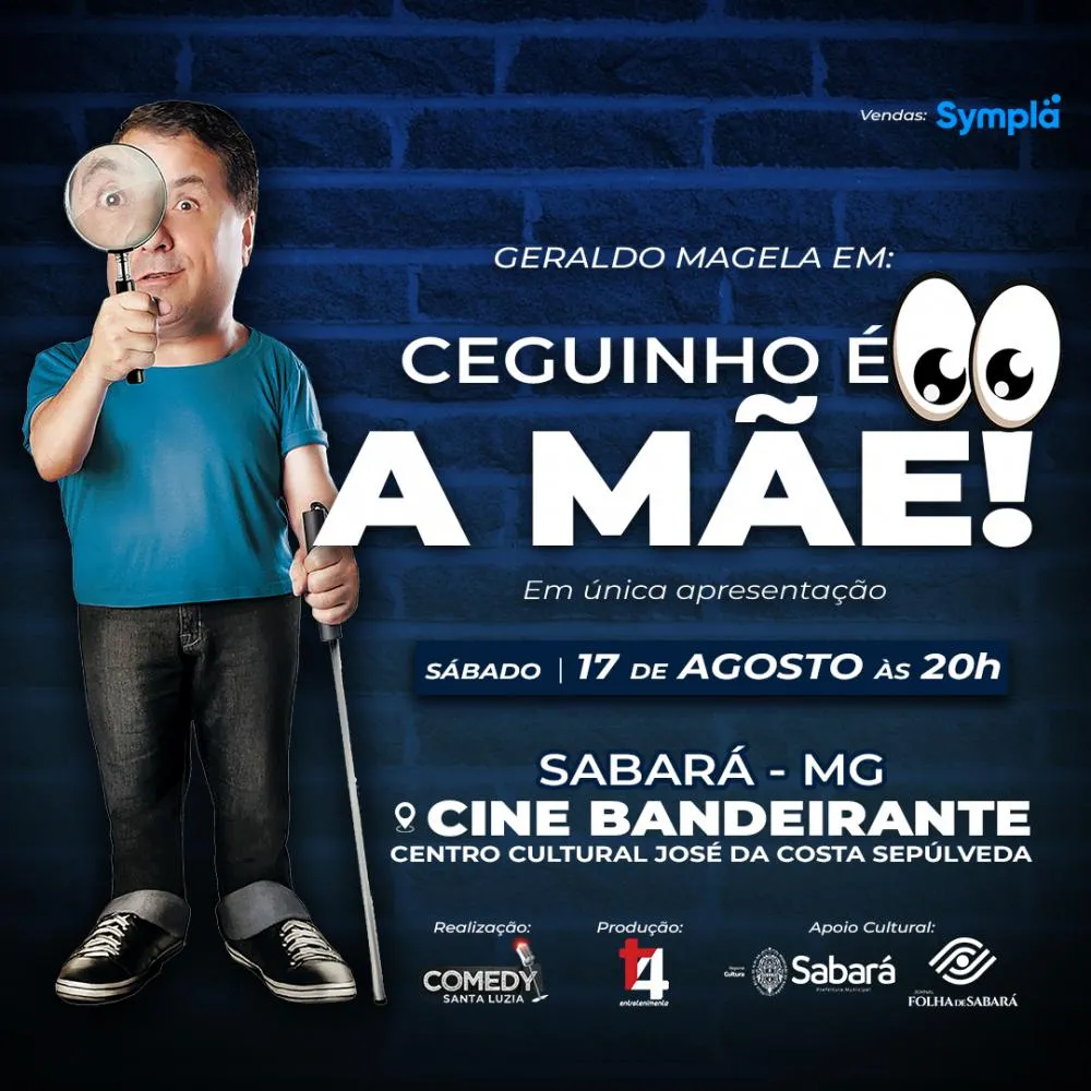 Geraldo Magela: O Melhor humorista cego do Brasil chega em Sabará