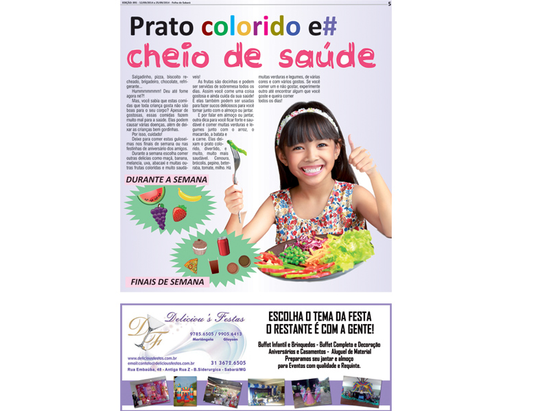 PRATO COLORIDO E CHEIO DE SAÚDE