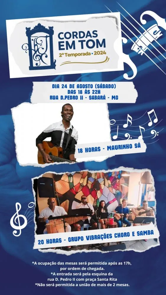 Sabará recebe a segunda temporada do “Cordas em Tom” com Maurinho Sá e Grupo Vibrações