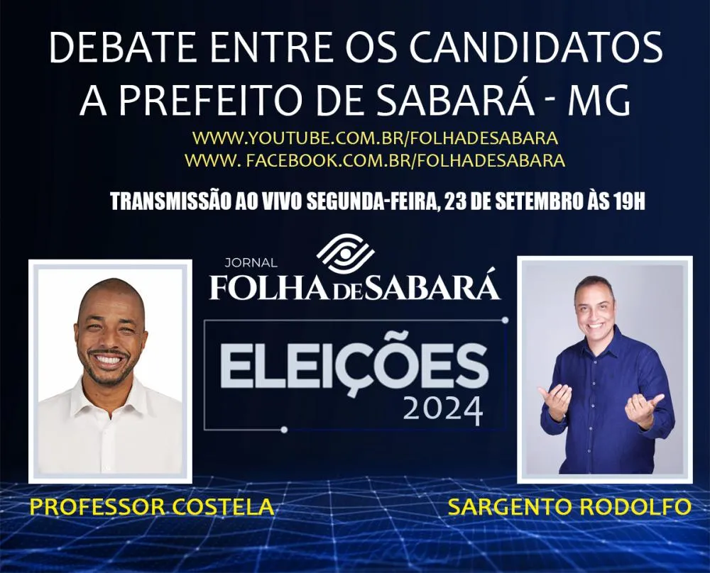 Jornal Folha de Sabará promove, pela primeira vez na história da cidade, debate político entre candidatos a prefeito