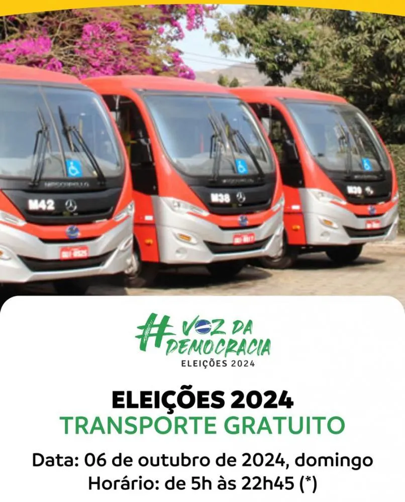 Transporte será gratuito no dia da eleição em Sabará conforme nova resolução